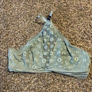 Olive high neck underwire bralette NWOT